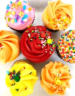 Multi-Color Buttercream Cupcakes